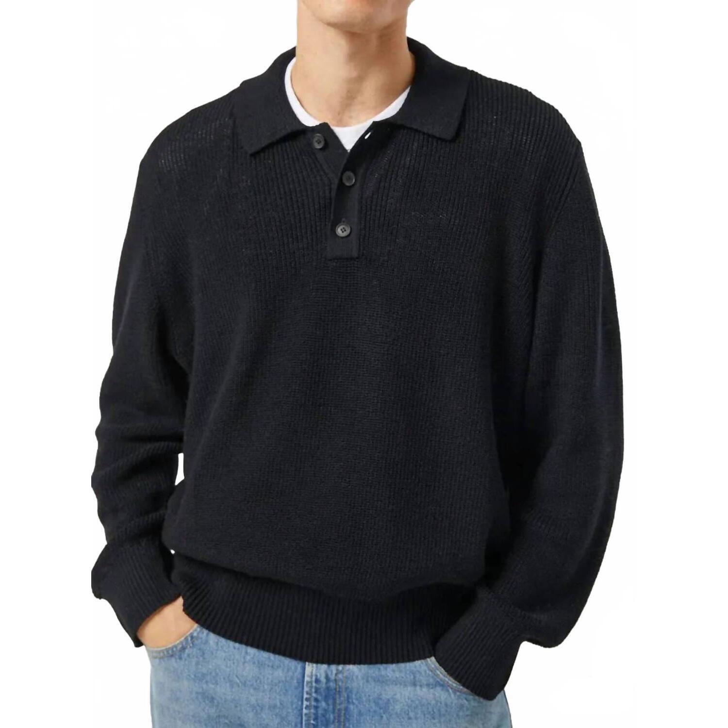 New Corridor Slouchy Polo In Black